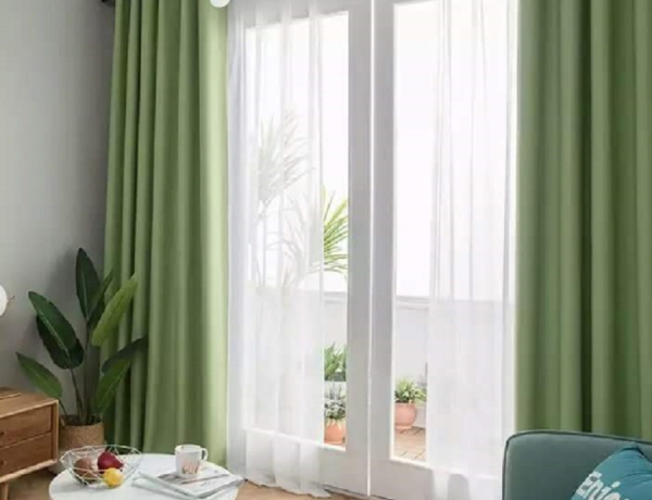 Rèm vải một màu 2 lớp