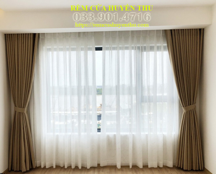 rèm vải một màu đẹp