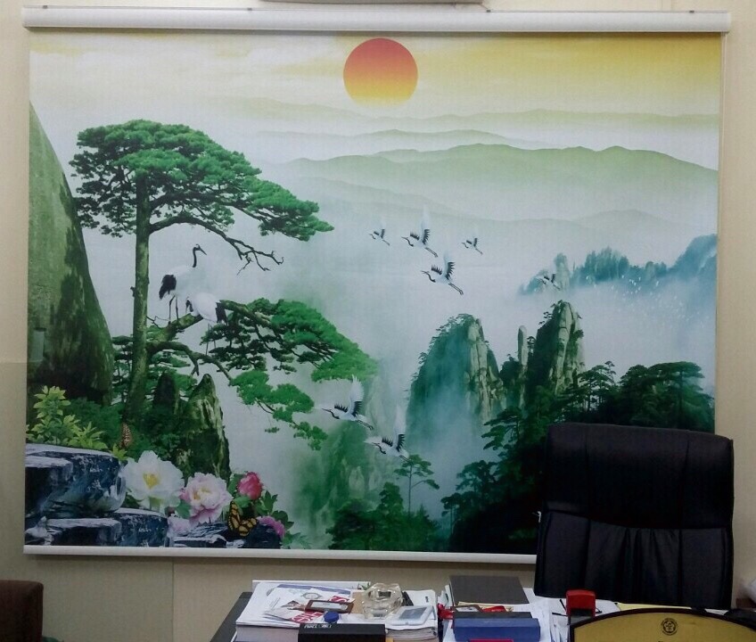 rèm cuốn tranh phong cảnh