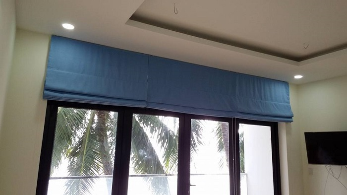 rèm roman vải một màu