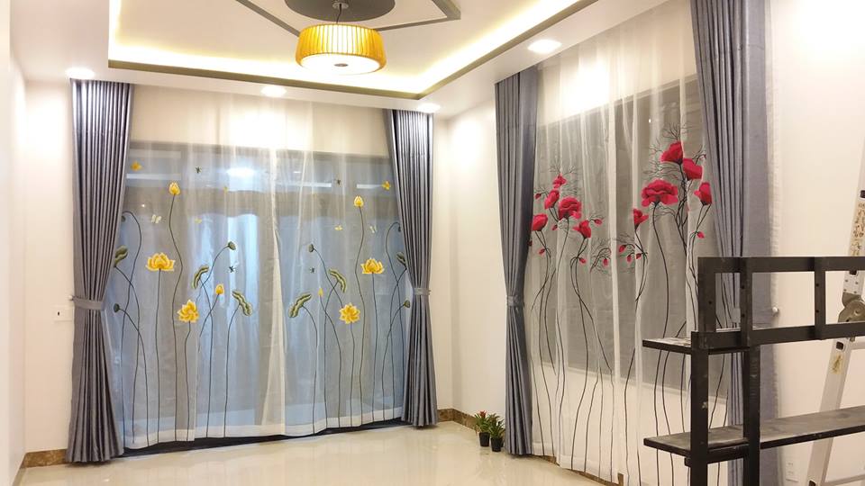 rèm vải 1 màu 2 lớp rèm vải 1 màu 2 lớp