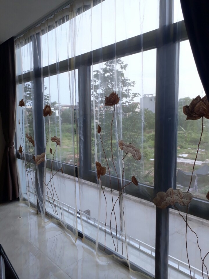 voan thêu tay hoa đào